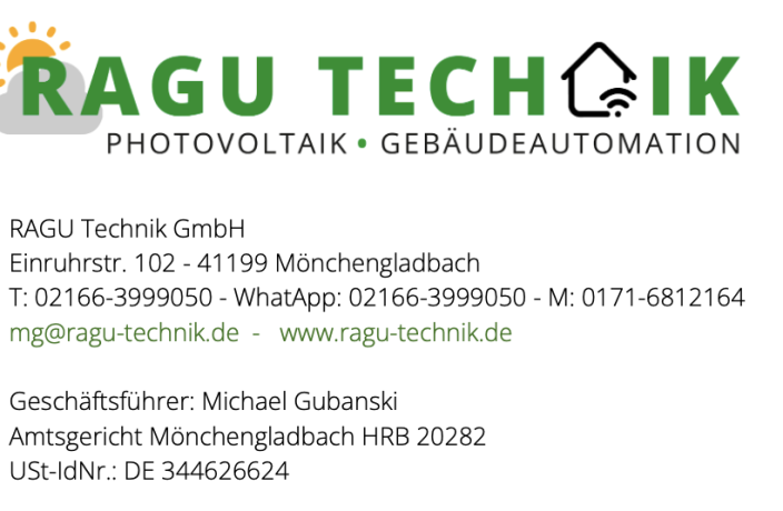 Beispielarbeit von RAGU Technik GmbH - veröffentlicht auf Elektriker.org